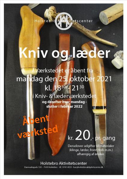 Knivkursus, lær at lave din egen kniv, kniv, kursus, HAC, Holstebro Aktivitetscenter, Jens Peder Møller 